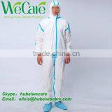 Disposable taped with strip microporous coveralls for ebola