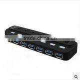High Speed 7 Port Usb 3.0 Hub With on off Switches Smart Led Display Indicator