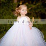 Hot Sale New Autumn Children Wedding Dress Baby Girls Dresses Kids Striped Bow Long-Sleeved Lace Princess thumbnail-1