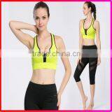 2016 New Design Fashion Mesh Sexy Sport Wear Yoga Bra With Removable Pads thumbnail-3