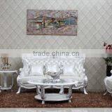 Factory Wholesale Living Room Furniture Sofa, White Leather Sofa, Luxury Sofas thumbnail-1