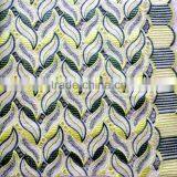 Two Types Leaf Emboridery Fabric Green Fabric for a Sheath With a Slit Skirt thumbnail-3