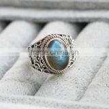 Popular Vintage Style Polished Vintage Style Labradorite Fancy Finger Ring for Gift thumbnail-1