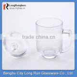 LongRun 12oz Old Fashioned Tableware Drinking Glass Tea Cup With Lid