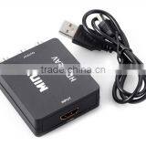 Mini HDMI2AV HD MI to AV Converter Composite AV /RCA /CVBS L/RVideo + Audio Signal HD Converter Support PAL/NTSC 480i 576i