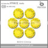 PRECIOSA Flat Back Hot Fix Rhinestones, Citrine MC Chaton Rose VIVA12 thumbnail-1