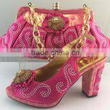 2016 Elegant Style African Charming Ladies Shoes Match Bag for Party ME3310