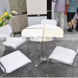 Simble Factory Wholesale Solid Surface Table , Solid Surface Table Top With Stainless Table Base thumbnail-3