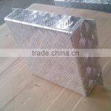 OEM Small Aluminum Alloy Checkered Tooling Box, Aluminum Checkered Plate Box Open, Aluminum Metal Box Tool thumbnail-4