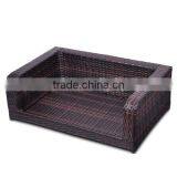 Sailing Outdoor Furniture Waterproof PE Wicker Outdoor Pet Bed - Coffee Bean Brown thumbnail-4