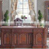 Noble Classic Home Office Furniture, Vintage Wooden Executive Office Desk, Exquisite Wood Veneer Inlaid Office Table With Chair thumbnail-2