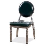 Quality European antique metal round back dining chair QL-T850
