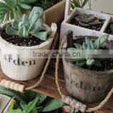 Wooden Hanging Flower Pot Wooden Bucket Pot thumbnail-3