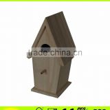 house shape unfinished wooden bird house,bird cage,bird feeder
