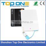 2016 Trending Product Portable Power Bank 4000mah, Credit Card Power Bank With Built in Cable, Travel Power Bank thumbnail-2