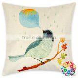 Merry Christmas Print Square Cushion Cover Decorative Cotton Pillow Cover thumbnail-2
