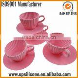 Silicone Teacup Cupcake Molds, Coffee Cup Silicone Mold for Microwave Cake thumbnail-5