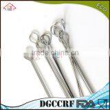 NBRSC Long Flat Metal Chrome Plated BBQ Skewers, Grill / Barbecue Shish Kebab Kabob Skewers thumbnail-6