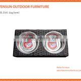 High Quality Rattan Pet Products Rattan Engraved Dog Bowls thumbnail-1