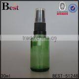 Hot Selling Wholesale 30ml Light Green Empty Hair Oil Glass Bottle Pump Cosmetics Screen Printing Hot Stamping Free Sample thumbnail-4