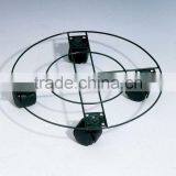 4 Wheels Round Flowerpot Rack Plant Stand thumbnail-1