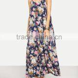 Woman/girls Fashion Floral Print Flowy Maxi Beach Long Dress thumbnail-2