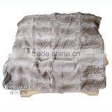 CX-D-08G Nice Good Quality Custom Made Genuine Rabbit Fur Throw Blanket thumbnail-4