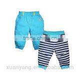 New Arrival 100% Cotton Stripe And Plain Color Balloon Butique Shorts And Pants thumbnail-1