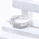 Fashion Jewelry Cheap Wholesale Multi-layered Romantic Sterling Silver CZ Rings for Wedding thumbnail-3