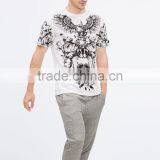 Customed Design Mens t Shirt Yarn With Vintage Eagle Printing thumbnail-3