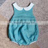 Baby Romper Linen Fabric Jumpsiut Soild Colors Newborn Baby Wear Clothes thumbnail-5