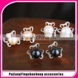 Micropave Elegant Natural Pearl and Zircon Stud Earrings in 925 Sterling Silver thumbnail-1