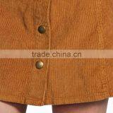 A Line Button up Corduroy Short Mini Skater Skirts for Women thumbnail-6