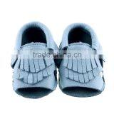 100% Cow Leather Baby Summer Fringed Moccs thumbnail-3