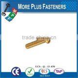Made in Taiwan Brass Stainless Steel Zinc Plated Round Slot Machine Screw thumbnail-2
