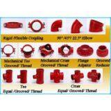 UL Listed FM Approval Ductile Grooved Iron Reducer Tee thumbnail-2