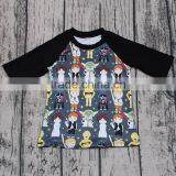 Boy's Shirt With Star War Print Wholesale Ruffle Raglan Children's Boutique Clothing for Baby Wear Clothes thumbnail-2