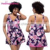 New Design Printing V Neck Wholesale One Piece Bathing Suit thumbnail-1