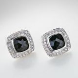 Sterling Silver 7mm Black Onyx Petite Stud Earrings