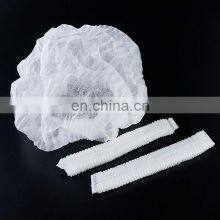 Doctor Nurse Bouffant Blue White Surgical Medical Disposable Non Woven 21" 24" Elastic Hair Net Clip Mob Hats Caps Manufacturers thumbnail-5
