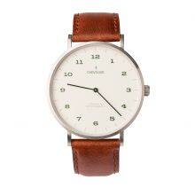 Stainless Steel Ultrathin Fashion Watches Man Genuine Leather Quartz Gift Watch thumbnail-4