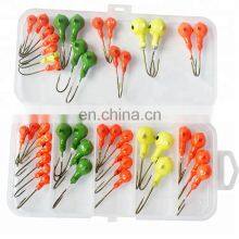 45pcs Jig Head Hooks Fishing Worm Offset Hook thumbnail-2