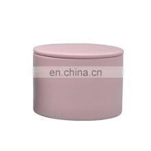Custom Clay Luxury White, Matte Candle Jar Empty Ceramic Candle Vessel With Lid/ thumbnail-2