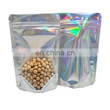 Holographic Custom Aluminium Foil Mylar Ziplock Pouch Stand Up Bag for Gifts or Cosmetics