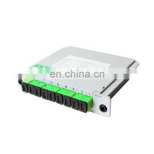 FTTH 1 8 SC APC PLC Cassette Type CATV Fiber Optic Splitter