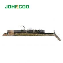 JOHNCOO Double Colours 12cm 15.5g Jig Fish Head Sinking Fishing Lure Vivid Body Jigging Soft Bait thumbnail-5