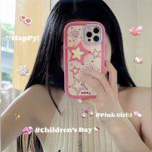 Stylish Color Pentagon Star Stand Silicone Phone Case Rear Cover Shockproof 15 14 Pro Max 13 12 11 thumbnail-3