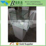 Customized Glass Wooden Jewellery Display Stand With Sliding Door
