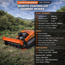 Vigorun Industrial MTSK800 Grade 4-Stroke 420cc Gasoline Engine Robotic Lawn Mower With High Torque and Hammer Feature thumbnail-1