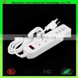 China Factory CE Cheap Extension USA 6 Ways 6 USB Multi-function Power Strip With USB